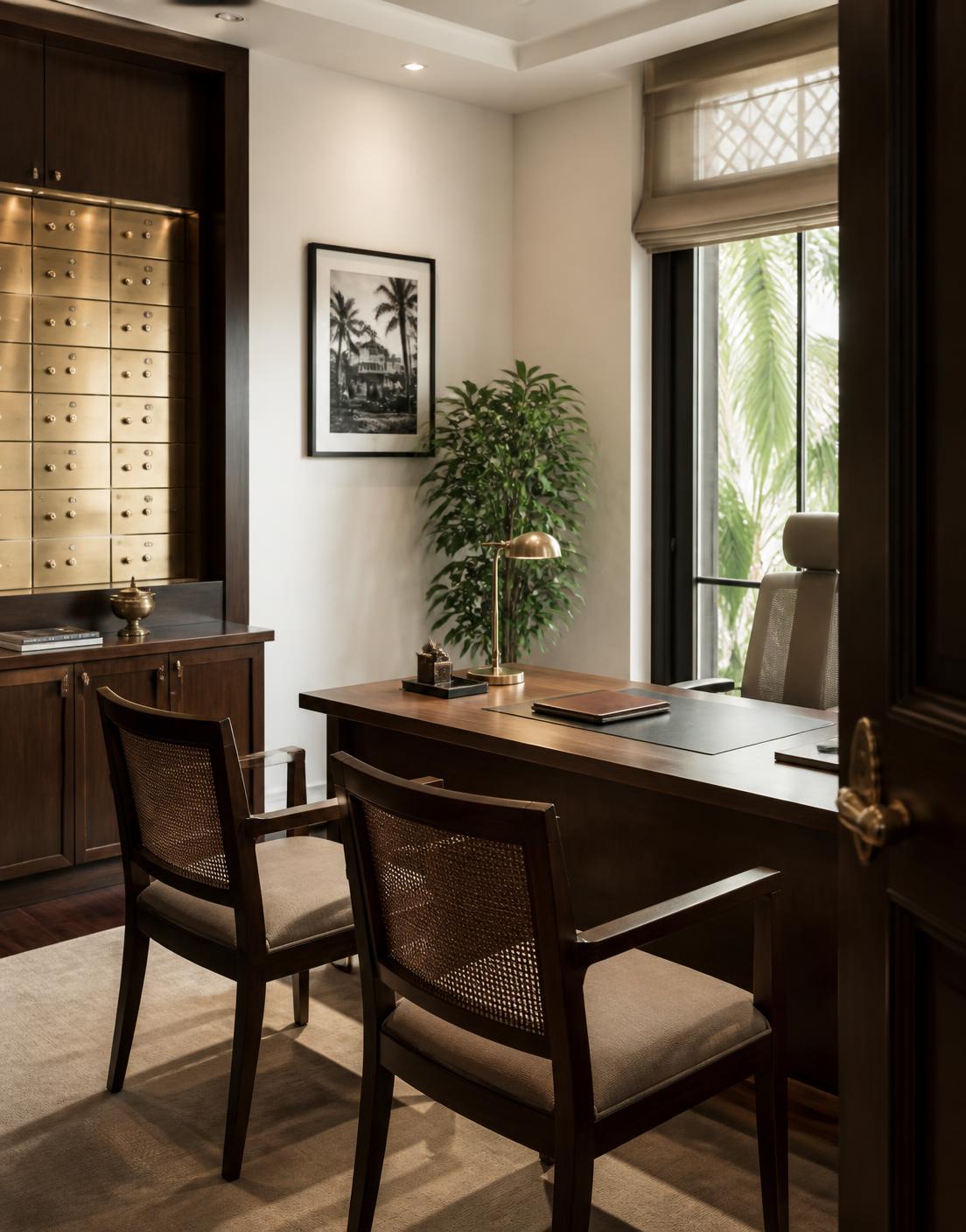 Quiet consultation room with secure deposit lockers at SMG Investment Services